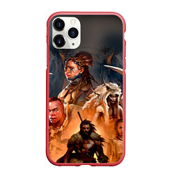 Чехол iPhone 11 Pro матовый Far Cry: Primal, цвет: 3D-красный