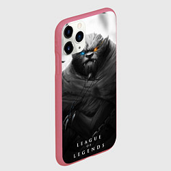 Чехол iPhone 11 Pro матовый Rengar LoL, цвет: 3D-малиновый — фото 2