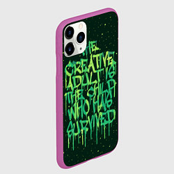 Чехол iPhone 11 Pro матовый The Creative, цвет: 3D-фиолетовый — фото 2