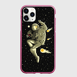 Чехол iPhone 11 Pro матовый Атака метеоров, цвет: 3D-малиновый