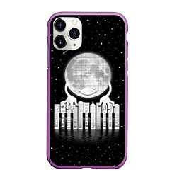 Чехол iPhone 11 Pro матовый Лунная мелодия, цвет: 3D-фиолетовый