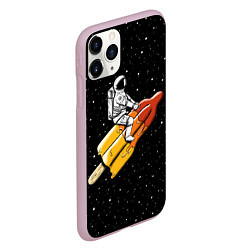 Чехол iPhone 11 Pro матовый Сладкая ракета, цвет: 3D-розовый — фото 2