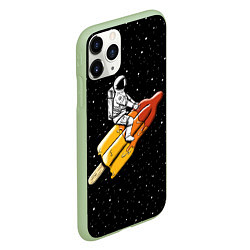 Чехол iPhone 11 Pro матовый Сладкая ракета, цвет: 3D-салатовый — фото 2