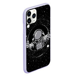 Чехол iPhone 11 Pro матовый Черная дыра, цвет: 3D-светло-сиреневый — фото 2