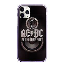 Чехол iPhone 11 Pro матовый AC/DC: Let there be rock, цвет: 3D-светло-сиреневый