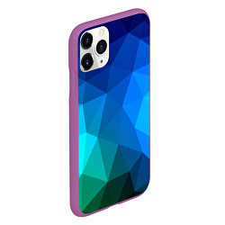 Чехол iPhone 11 Pro матовый Fight Polygon, цвет: 3D-фиолетовый — фото 2