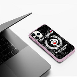 Чехол iPhone 11 Pro матовый Служу России: медицинская служба, цвет: 3D-розовый — фото 2