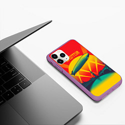 Чехол iPhone 11 Pro матовый Led Zeppelin: Hindenburg, цвет: 3D-фиолетовый — фото 2
