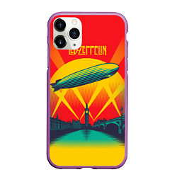 Чехол iPhone 11 Pro матовый Led Zeppelin: Hindenburg, цвет: 3D-фиолетовый