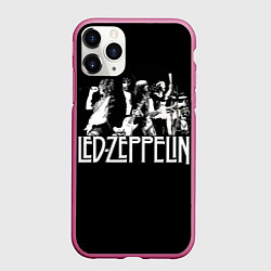 Чехол iPhone 11 Pro матовый Led Zeppelin: Mono, цвет: 3D-малиновый