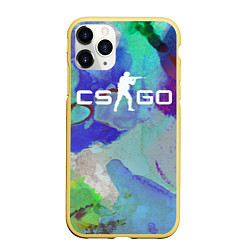 Чехол iPhone 11 Pro матовый CS:GO Surface Hardening, цвет: 3D-желтый