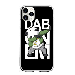 Чехол iPhone 11 Pro матовый Panda dab, цвет: 3D-белый