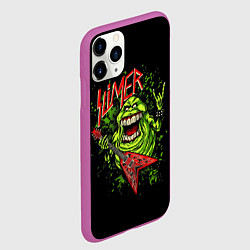Чехол iPhone 11 Pro матовый Slayer Slimer, цвет: 3D-фиолетовый — фото 2