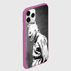 Чехол iPhone 11 Pro матовый Кори Тейлор, цвет: 3D-фиолетовый — фото 2