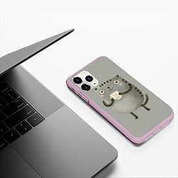 Чехол iPhone 11 Pro матовый Cat Love Kill, цвет: 3D-розовый — фото 2