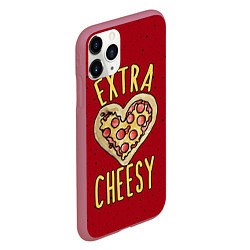Чехол iPhone 11 Pro матовый Extra Cheesy, цвет: 3D-малиновый — фото 2