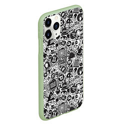 Чехол iPhone 11 Pro матовый Стикербомбинг, цвет: 3D-салатовый — фото 2