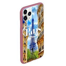 Чехол iPhone 11 Pro матовый Daytime Paris, цвет: 3D-малиновый — фото 2