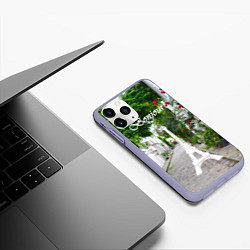 Чехол iPhone 11 Pro матовый Bonjour Paris, цвет: 3D-светло-сиреневый — фото 2
