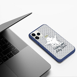 Чехол iPhone 11 Pro матовый Holey Sheet, цвет: 3D-тёмно-синий — фото 2