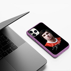 Чехол iPhone 11 Pro матовый Харламов, цвет: 3D-фиолетовый — фото 2