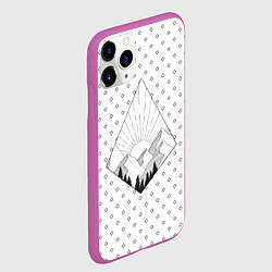 Чехол iPhone 11 Pro матовый Восход солнца, цвет: 3D-фиолетовый — фото 2