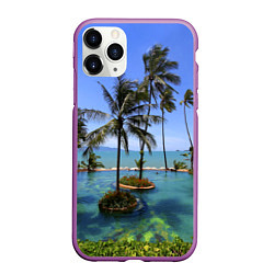 Чехол iPhone 11 Pro матовый Таиланд, цвет: 3D-фиолетовый