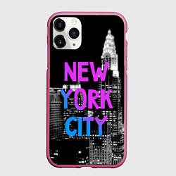 Чехол iPhone 11 Pro матовый Flur NYC, цвет: 3D-малиновый