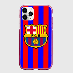 Чехол iPhone 11 Pro матовый Barca FCB Club, цвет: 3D-малиновый