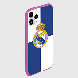 Чехол iPhone 11 Pro матовый Real Madrid: Blue style, цвет: 3D-фиолетовый — фото 2