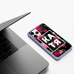 Чехол iPhone 11 Pro матовый Катя, цвет: 3D-светло-сиреневый — фото 2