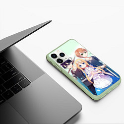 Чехол iPhone 11 Pro матовый Alice Schuberg4, цвет: 3D-салатовый — фото 2
