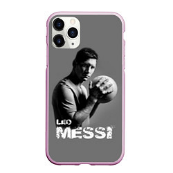 Чехол iPhone 11 Pro матовый Leo Messi, цвет: 3D-розовый