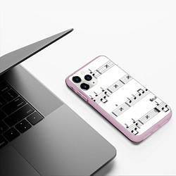 Чехол iPhone 11 Pro матовый I LOVE ROCK AND ROLL, цвет: 3D-розовый — фото 2