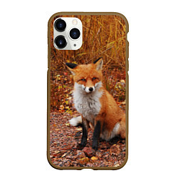 Чехол iPhone 11 Pro матовый Осенняя лиса, цвет: 3D-коричневый