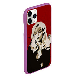 Чехол iPhone 11 Pro матовый Лора Палмер, цвет: 3D-фиолетовый — фото 2