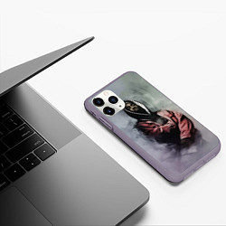 Чехол iPhone 11 Pro матовый Shakur Rap, цвет: 3D-серый — фото 2