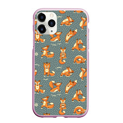 Чехол iPhone 11 Pro матовый Foxes Yoga