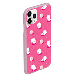 Чехол iPhone 11 Pro матовый Маленькие котята, цвет: 3D-розовый — фото 2