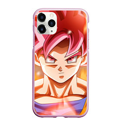 Чехол iPhone 11 Pro матовый DBZ: Super Goku, цвет: 3D-розовый