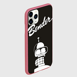 Чехол iPhone 11 Pro матовый Bender Retro, цвет: 3D-малиновый — фото 2