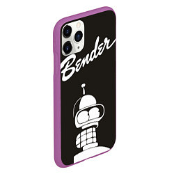 Чехол iPhone 11 Pro матовый Bender Retro, цвет: 3D-фиолетовый — фото 2