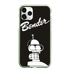 Чехол iPhone 11 Pro матовый Bender Retro, цвет: 3D-салатовый