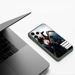 Чехол iPhone 11 Pro матовый Гробовщик 1, цвет: 3D-темно-зеленый — фото 2