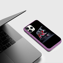 Чехол iPhone 11 Pro матовый Nissan Gtr - sports car, цвет: 3D-фиолетовый — фото 2