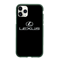 Чехол iPhone 11 Pro матовый Lexus, цвет: 3D-темно-зеленый