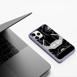 Чехол iPhone 11 Pro матовый CS:GO Black collection, цвет: 3D-светло-сиреневый — фото 2