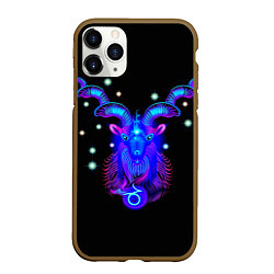 Чехол iPhone 11 Pro матовый Космический Козерог, цвет: 3D-коричневый
