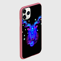 Чехол iPhone 11 Pro матовый Космический Козерог, цвет: 3D-малиновый — фото 2