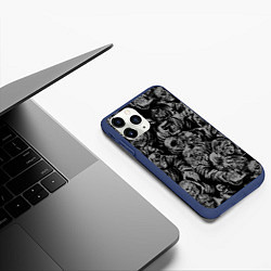 Чехол iPhone 11 Pro матовый Zombie rush, цвет: 3D-тёмно-синий — фото 2